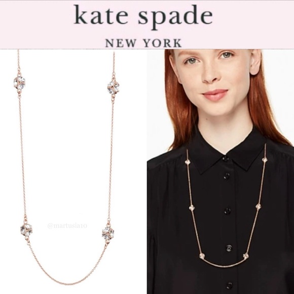 Rose gold kate spade necklace shop